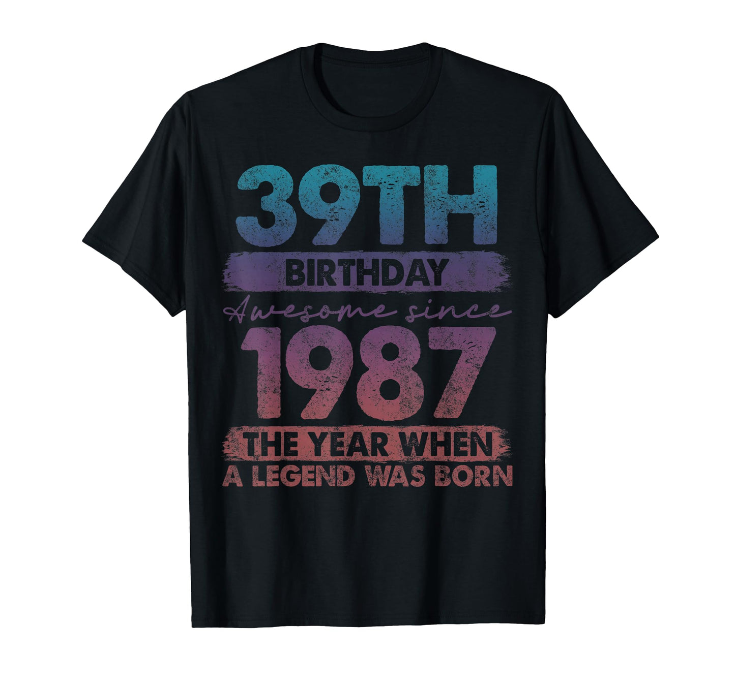 39 Year Old Gifts Vintage 1987 Limited Edition 39th Birthday T-Shirt
