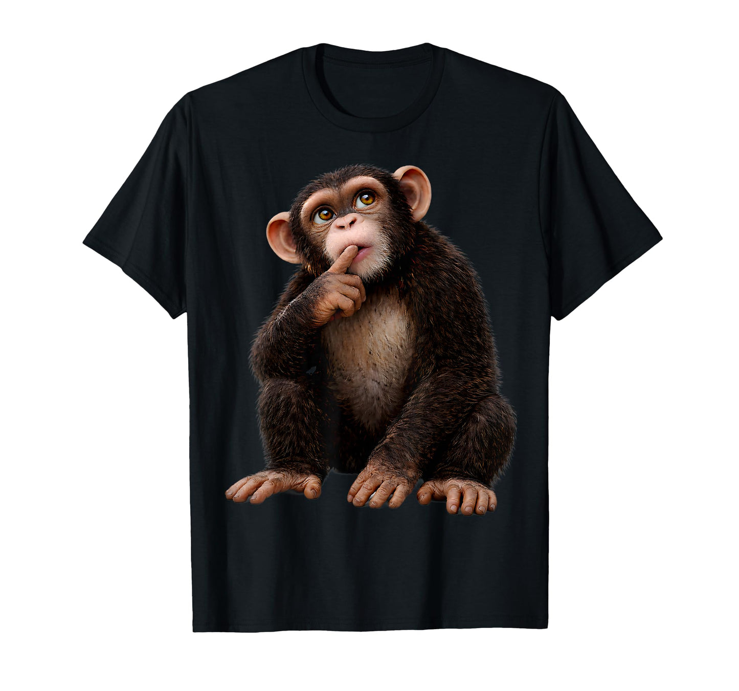 Funny Monkey Face Chimpanzee Women Men Kids Monkey Lover T-Shirt