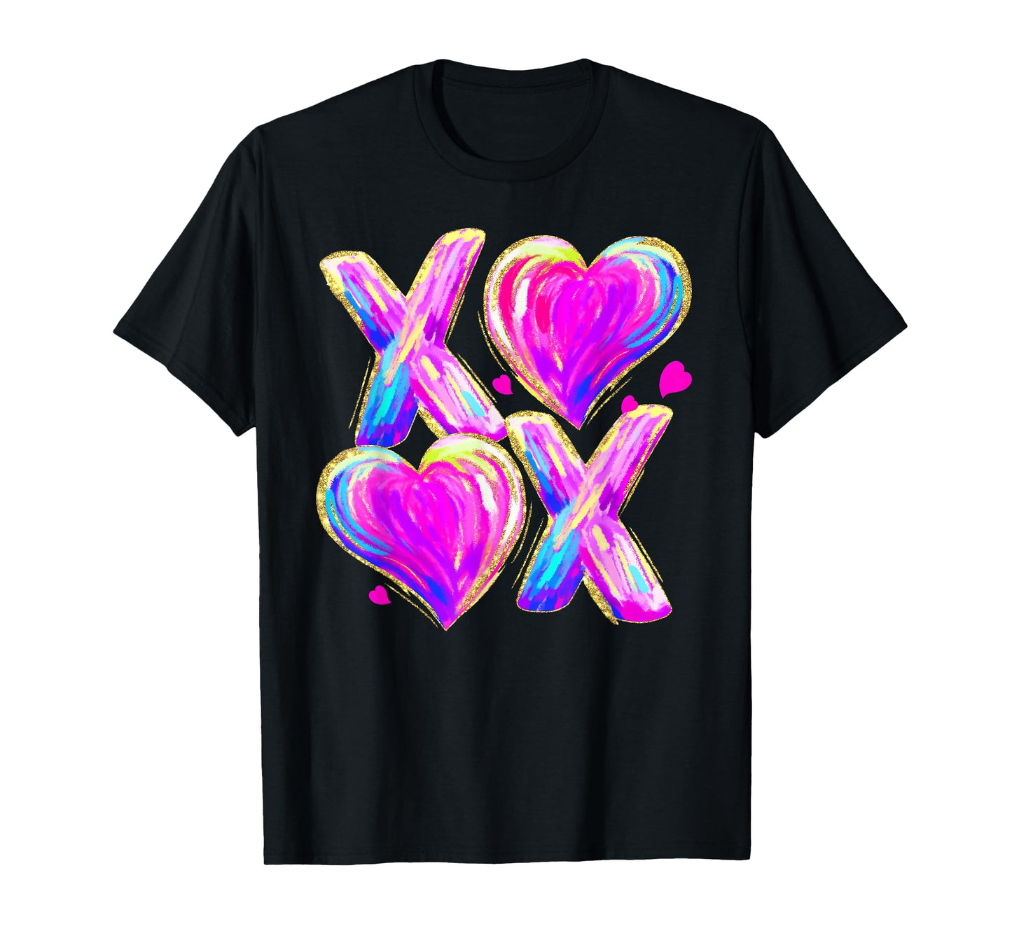 Funny Valentine XOXO Hearts Hugs and Kisses Boys Girls T-Shirt
