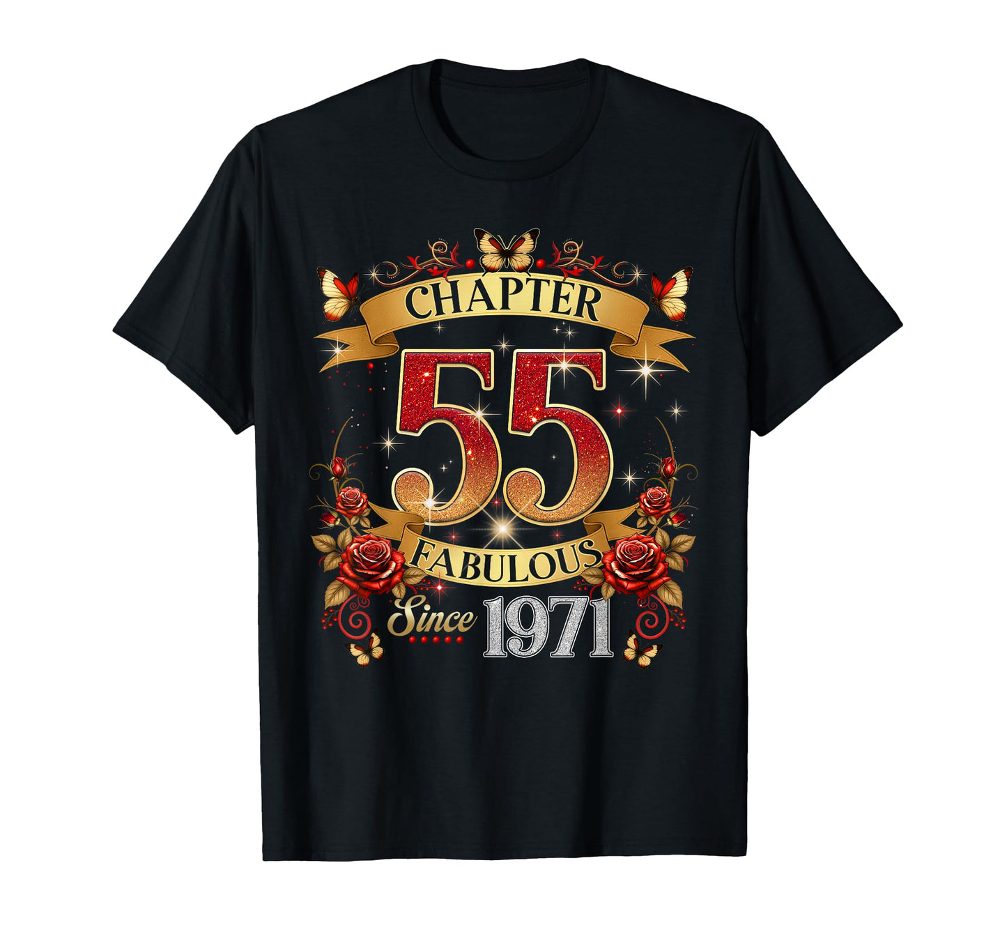Chapter 55 Fabulous Since 1971 55th Birthday Women Girls T-Shirt