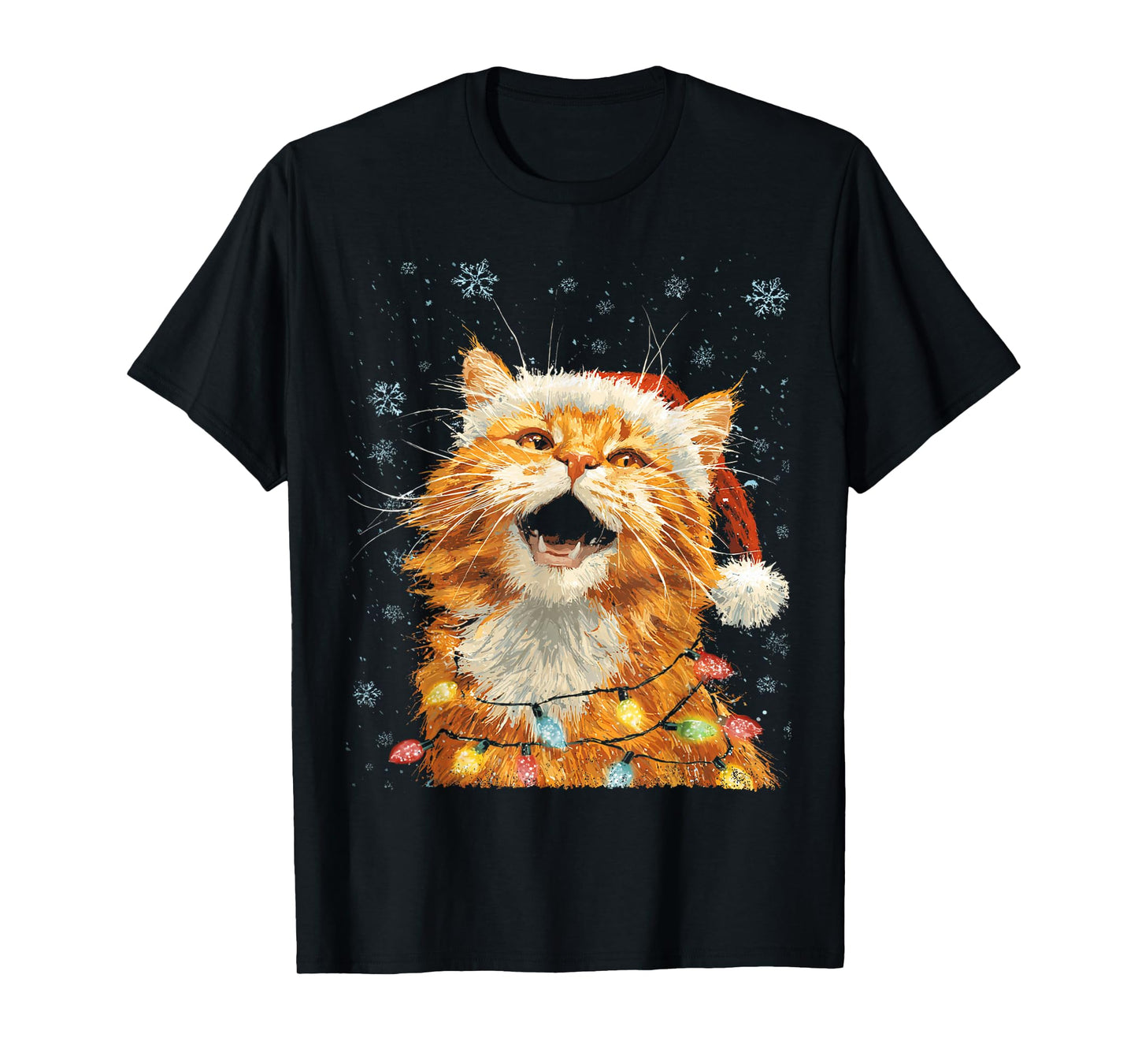 Christmas Cat Women's Tops T-Shirt