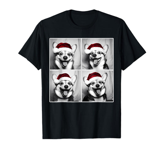 Funny Dog Selfie Shirt Christmas Selfie Xmas Dog Corgi Meme T-Shirt