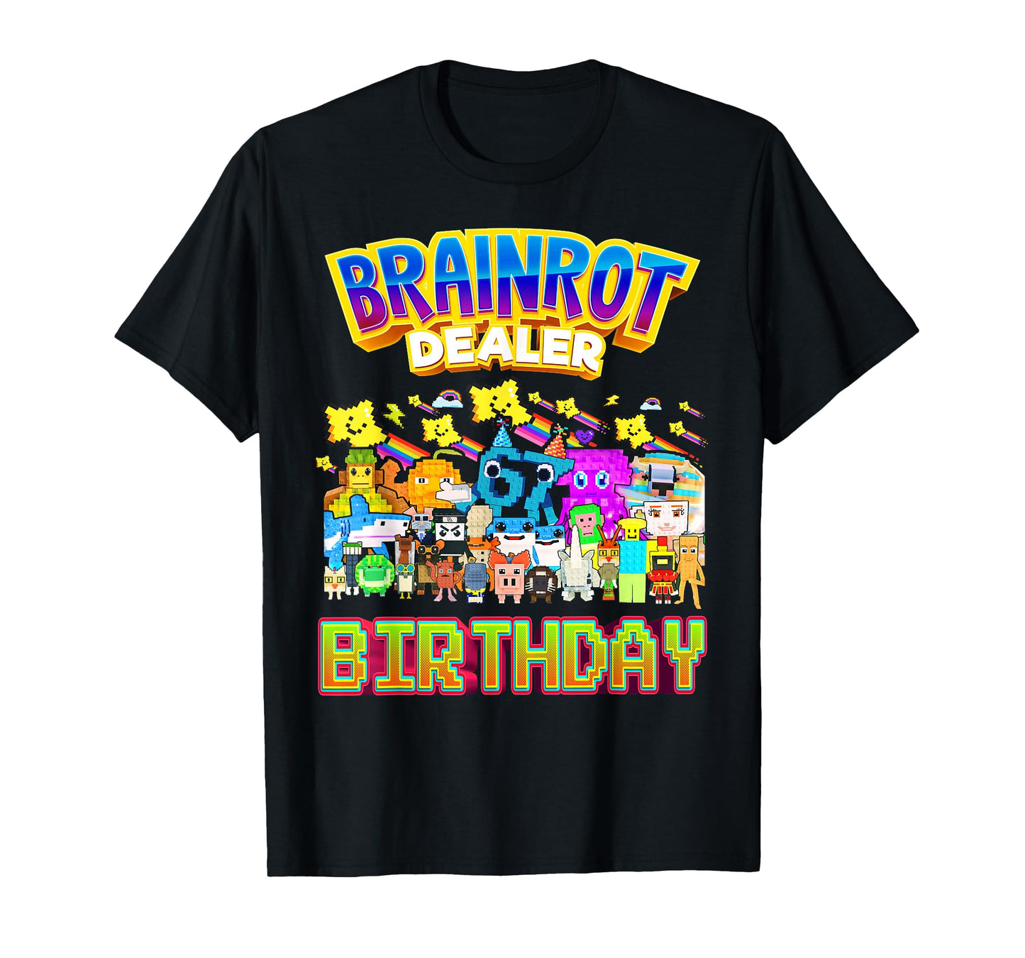 Funny Brainrot Dealer Birthday for Boys Kids Teens T-Shirt