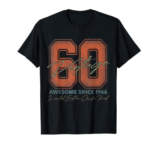 60 Year Old Gifts Vintage 1966 Limited Edition 60th Birthday T-Shirt