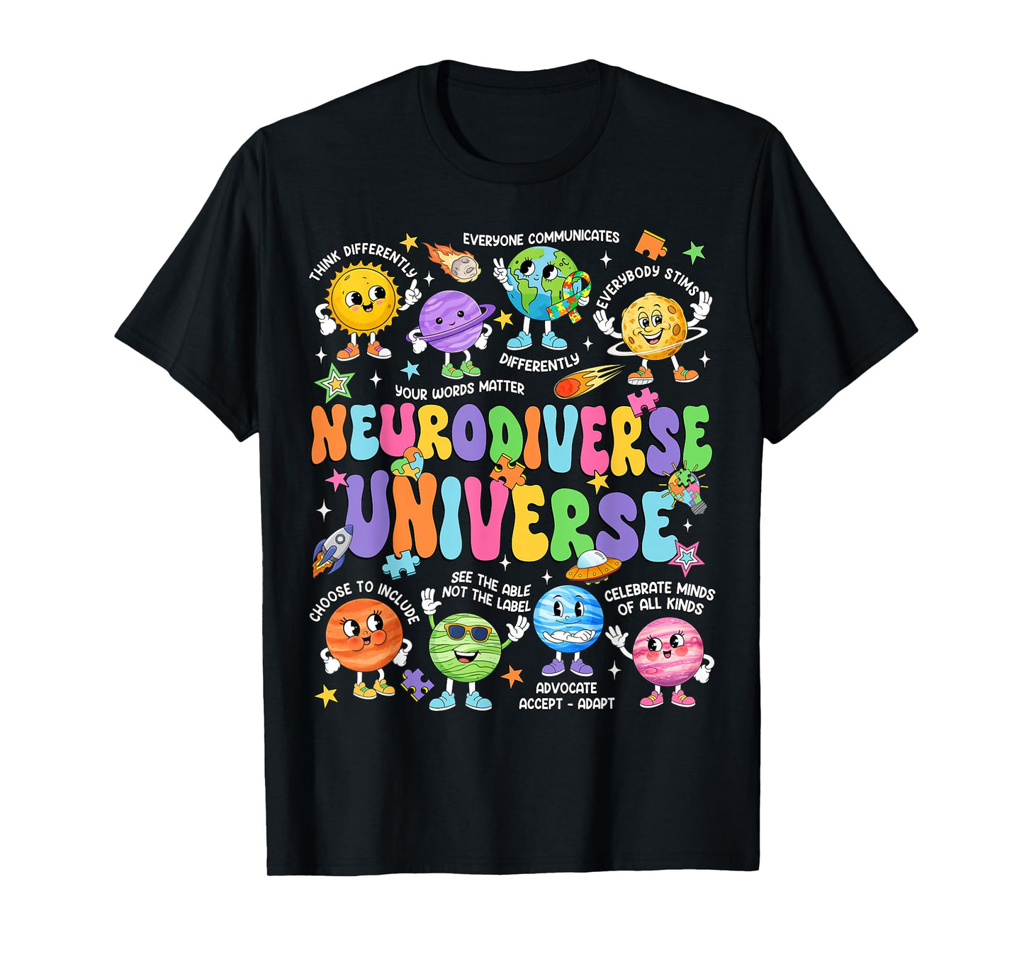 Neurodiverse Universe Neurodiversity Autism Awareness Kids T-Shirt