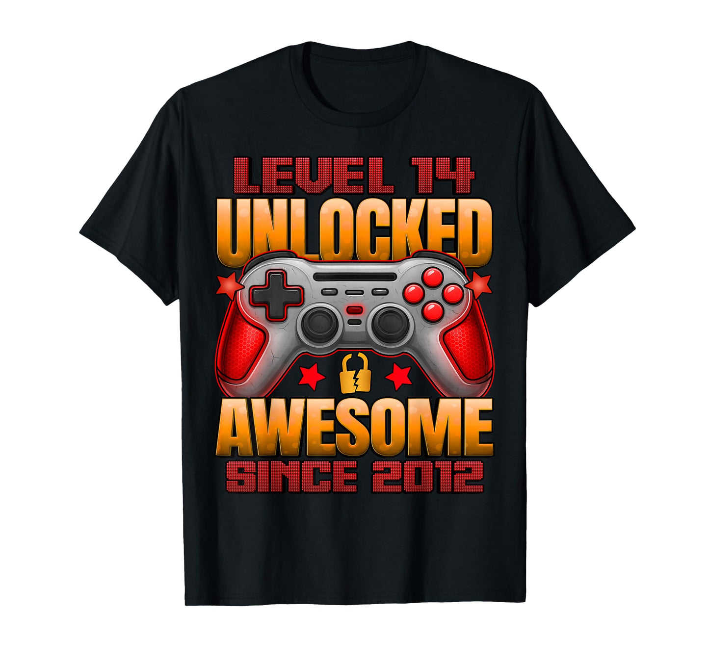 Level 14 Unlocked 14 Year Old Gifts Boys 14th Birthday Boy T-Shirt