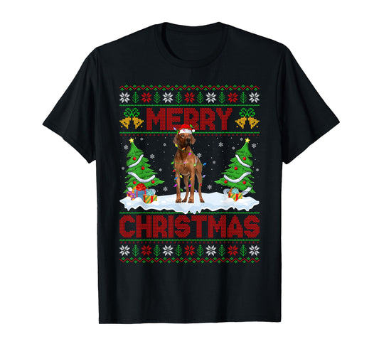 Rhodesian Ridgeback Christmas Ugly Sweater Funny Dog Xmas T-Shirt