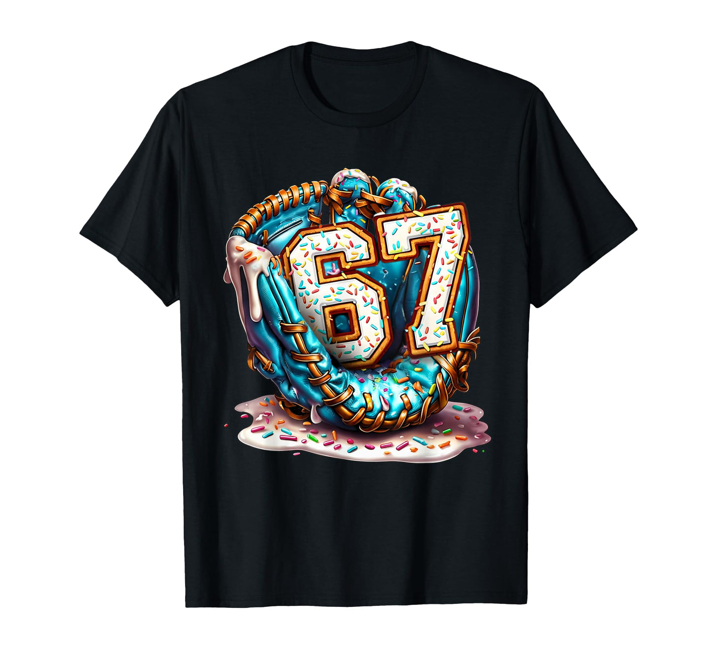 67 Ice Cream Drip Funny Six Seven Baseball T-Shirt