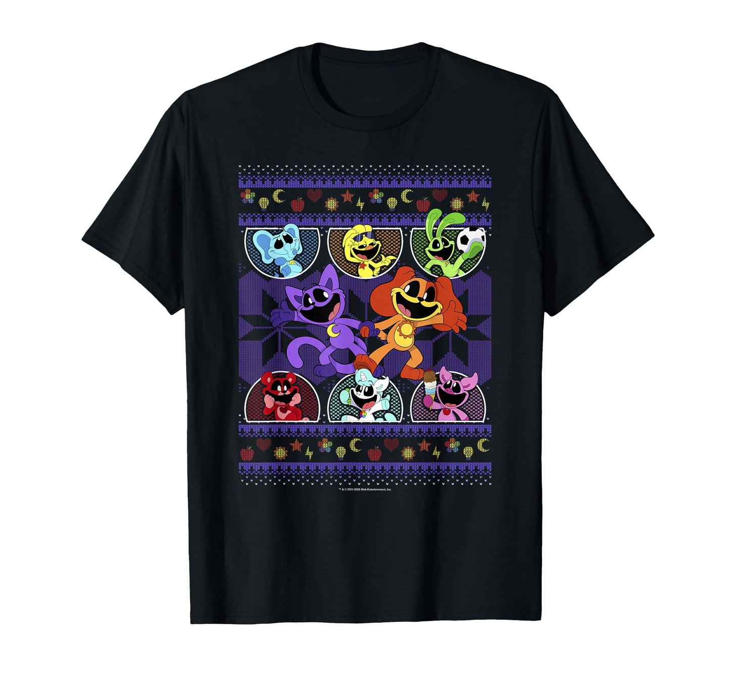 Poppy Playtime Christmas Smiling Critters Ugly Sweater T-Shirt