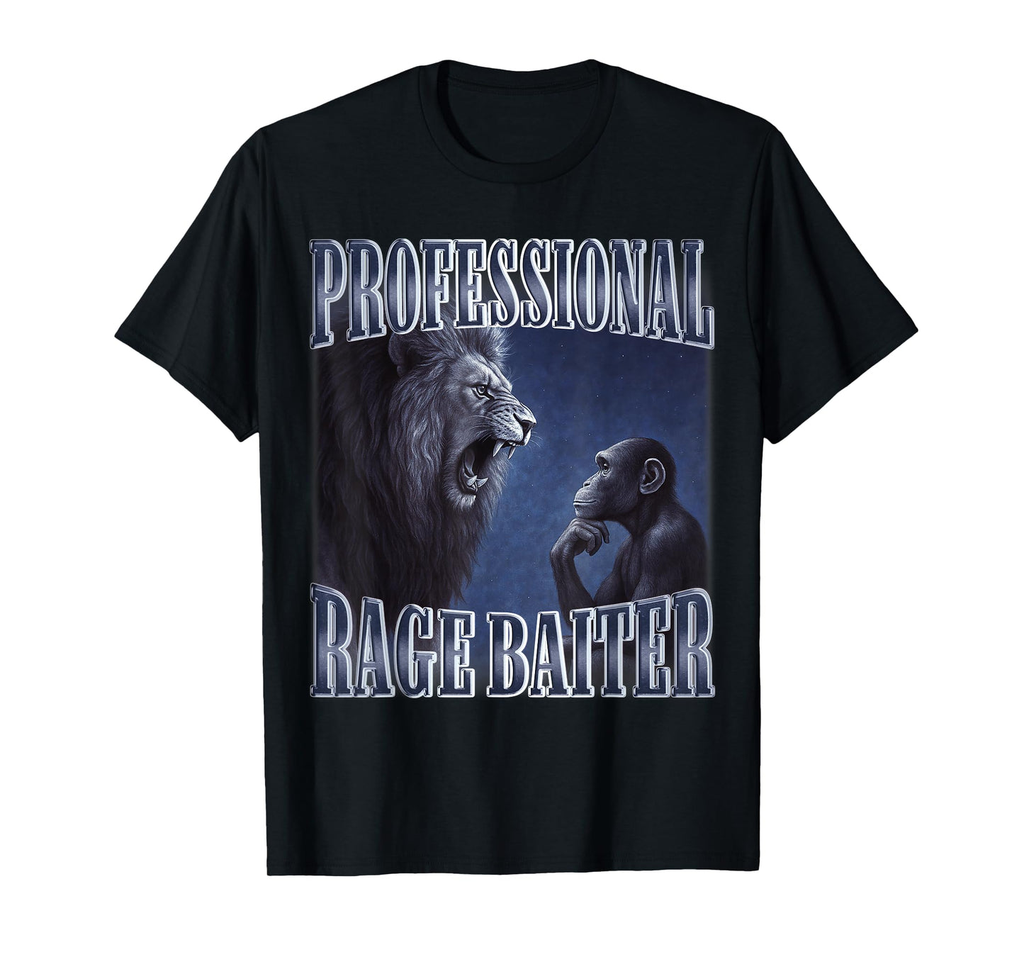 Professional Ragebait Meme Joke Hilarious Monkey Lion T-Shirt
