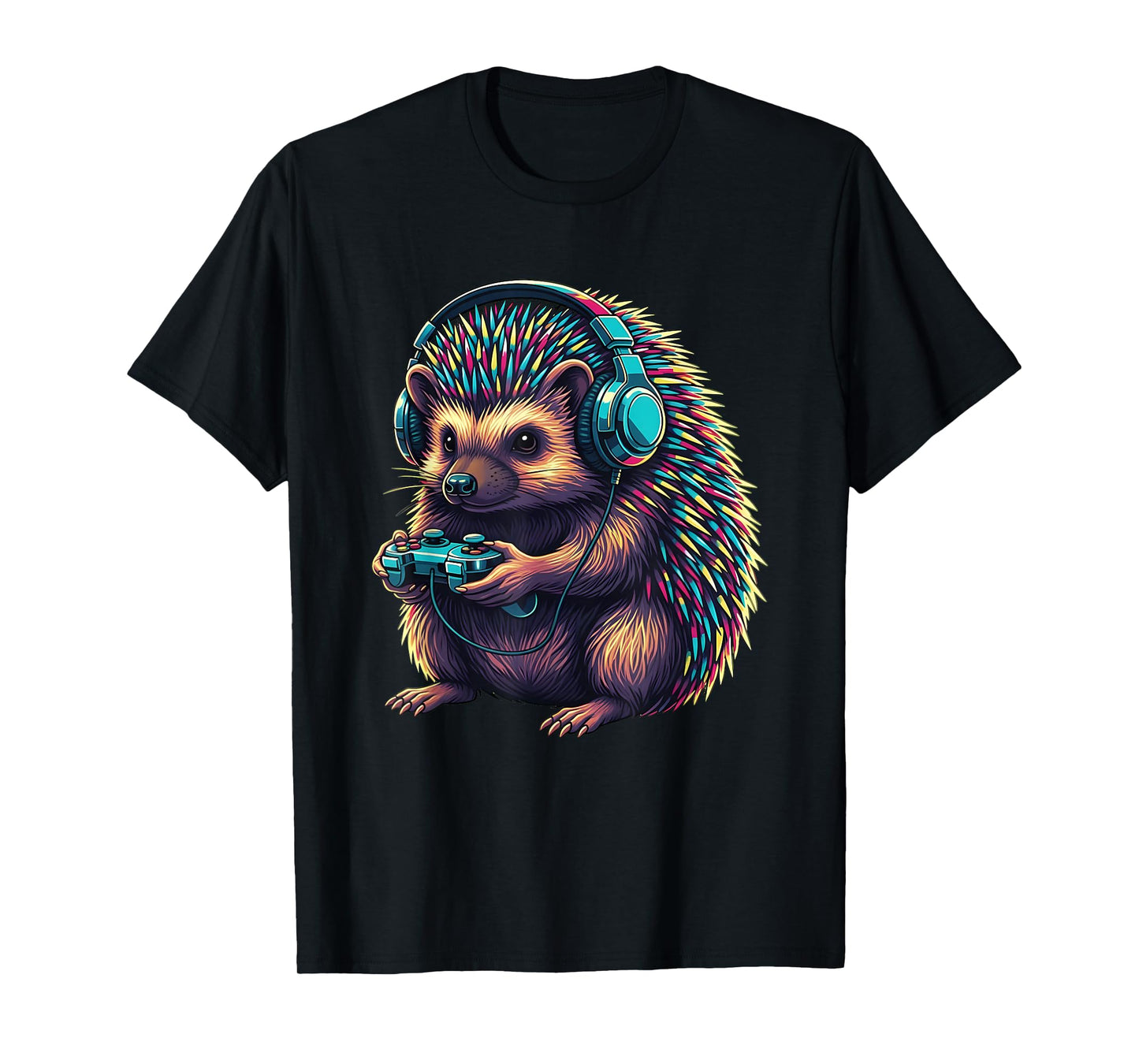 Hedgehog Gaming Animal Video Games Funny Hedgehog T-Shirt