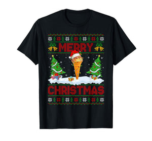Ice Cream Cone Ugly Xmas Sweaters Funny Lights Christmas T-Shirt