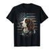 Springer Spaniel Dog American Flag Patriotic Vintage USA T-Shirt