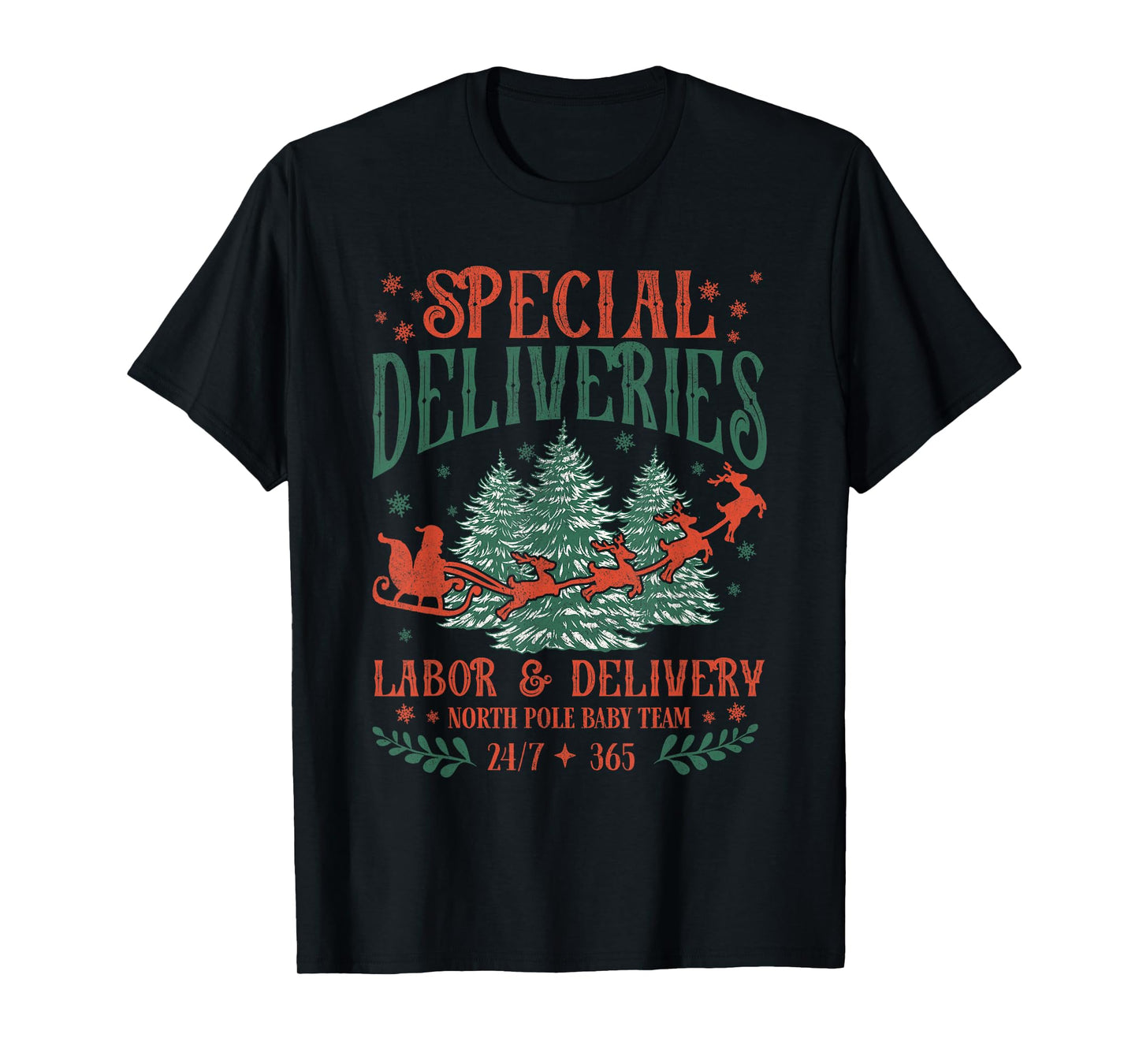 Special Deliveries Labor and Delivery Christmas T-Shirt