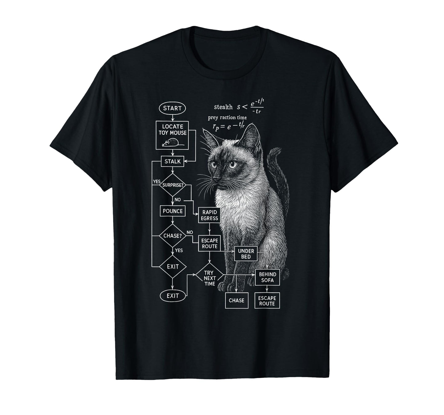 Funny Cat Math Physics Equations Science Humor T-Shirt