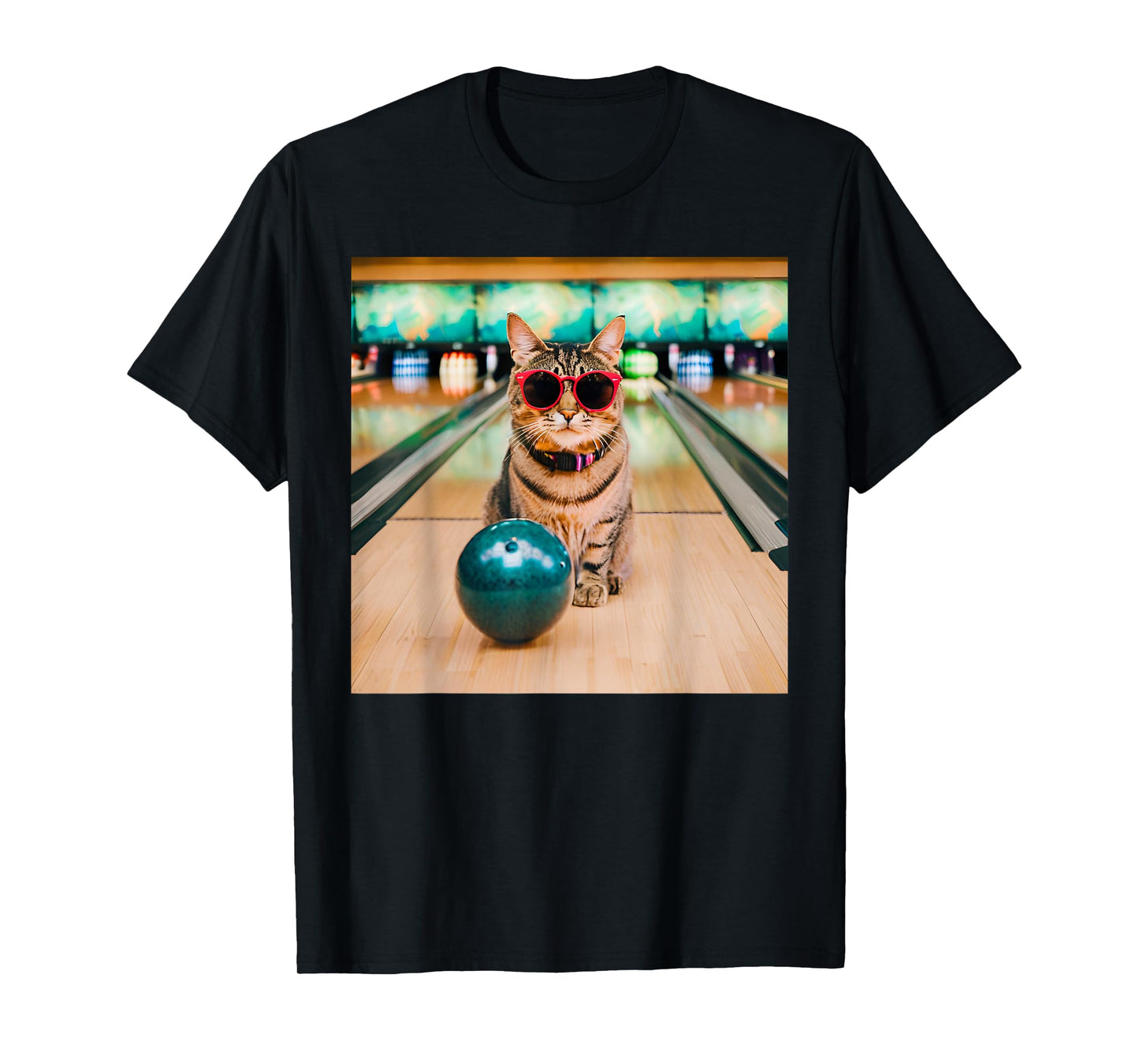 Cat at The Bowling Alley T-Shirt