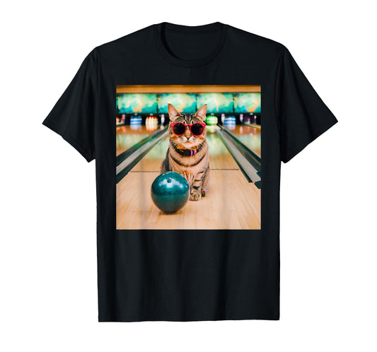 Cat at The Bowling Alley T-Shirt
