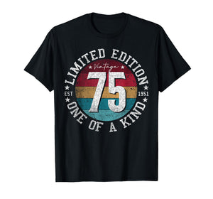 75 Year Old Gifts Vintage 1951 Limited Edition 75th Birthday T-Shirt