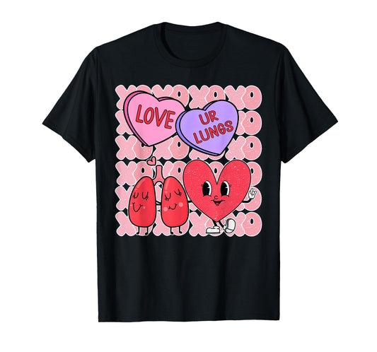 Respiratory Therapist Valentines Day RT Lung Pulmonologist T-Shirt
