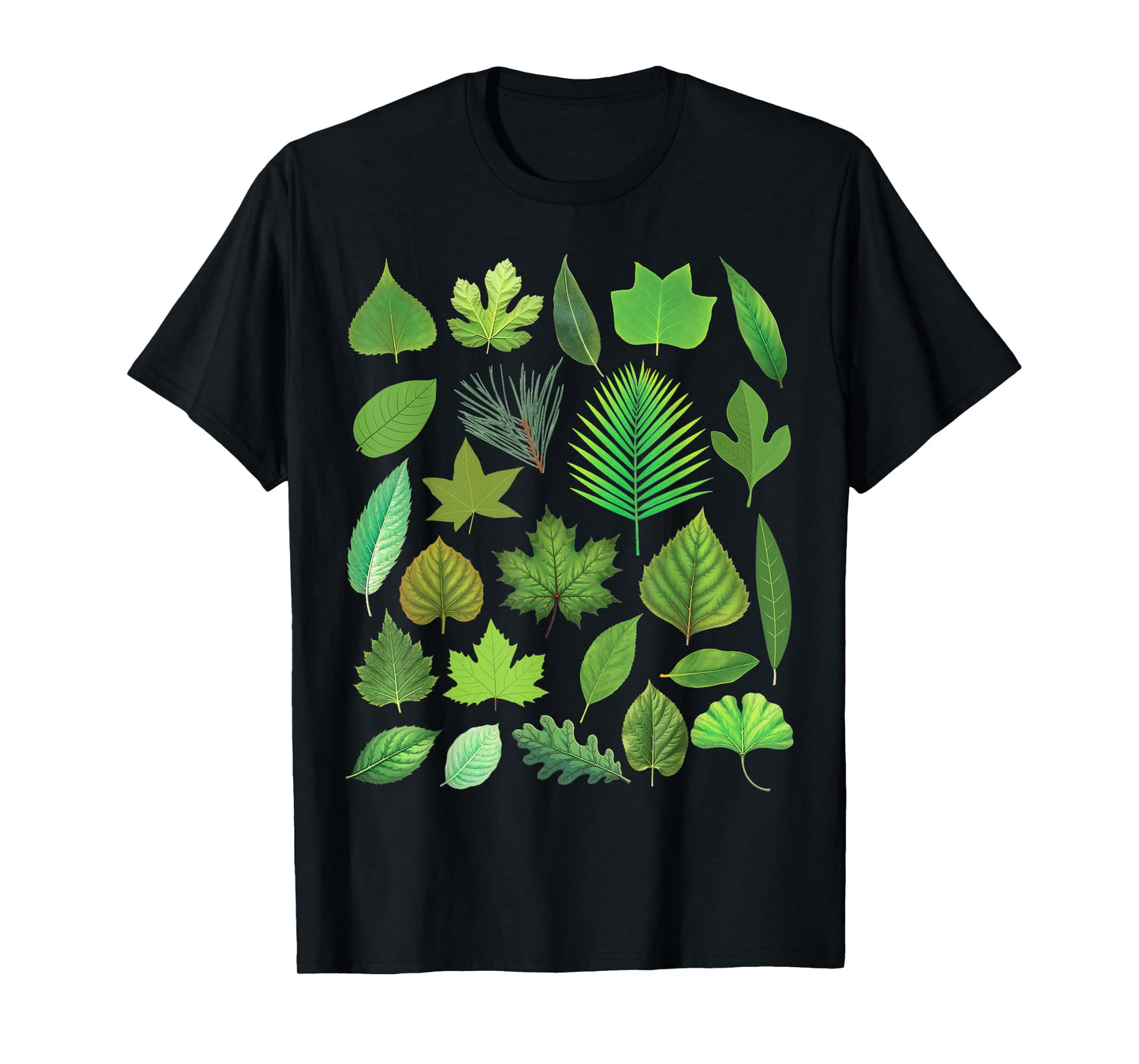 Types of Tree Leaves Biology Nature Educational T-Shirt