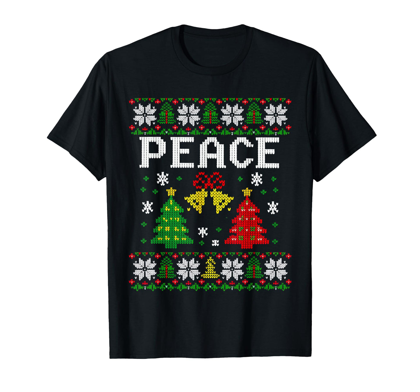Peace I Come in Peace Couple Matching Ugly Christmas Sweater T-Shirt