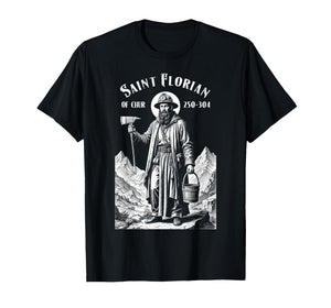 Fireman Fire Fighter Patron Saint Florian Vintage Firemen T-Shirt