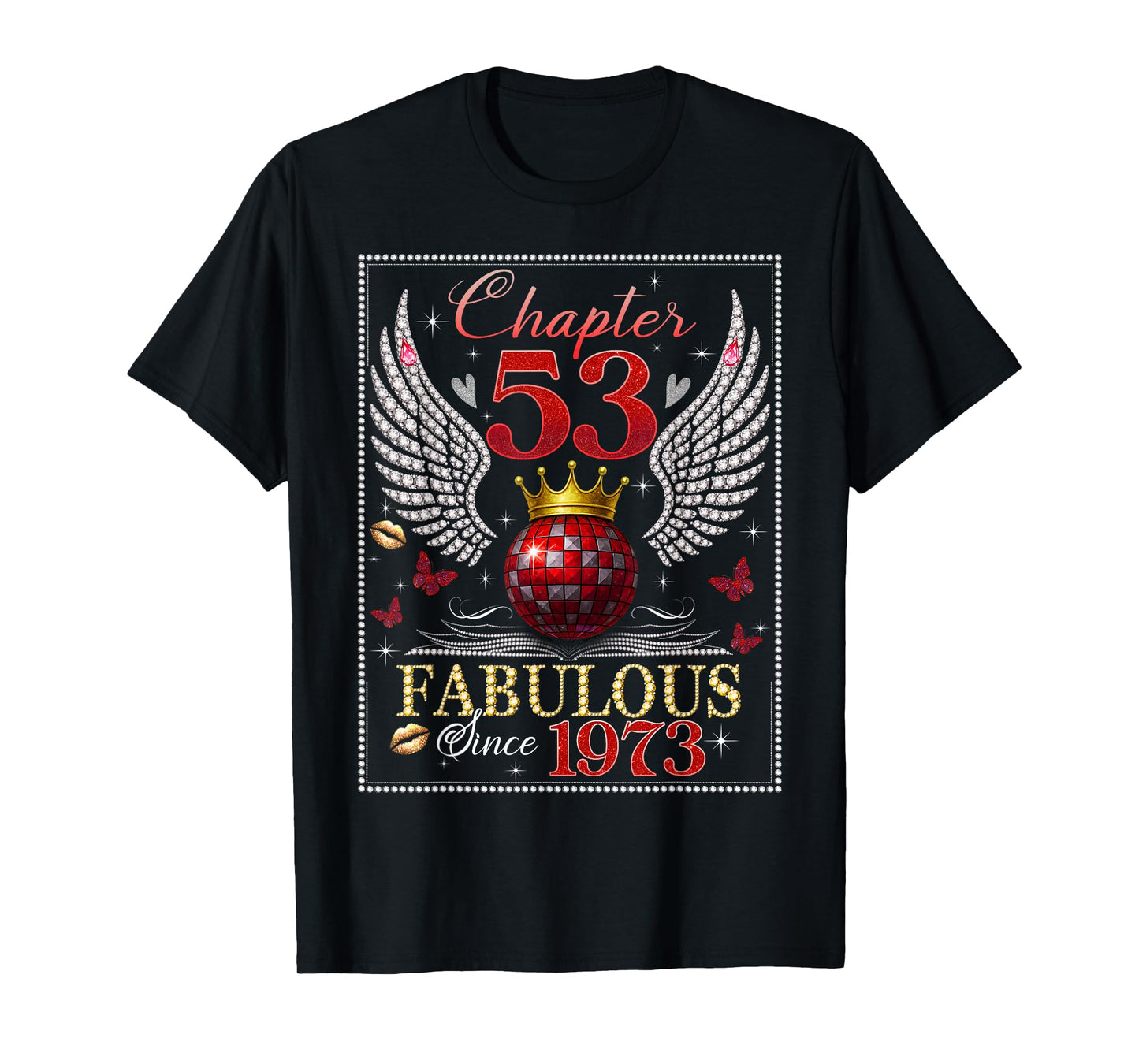 Chapter 53 Fabulous EST. 1973 Disco Ball 53rd Birthday Women T-Shirt