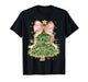 Coquette Bow Christmas Tree Xmas Holiday Girly Outfit Women T-Shirt