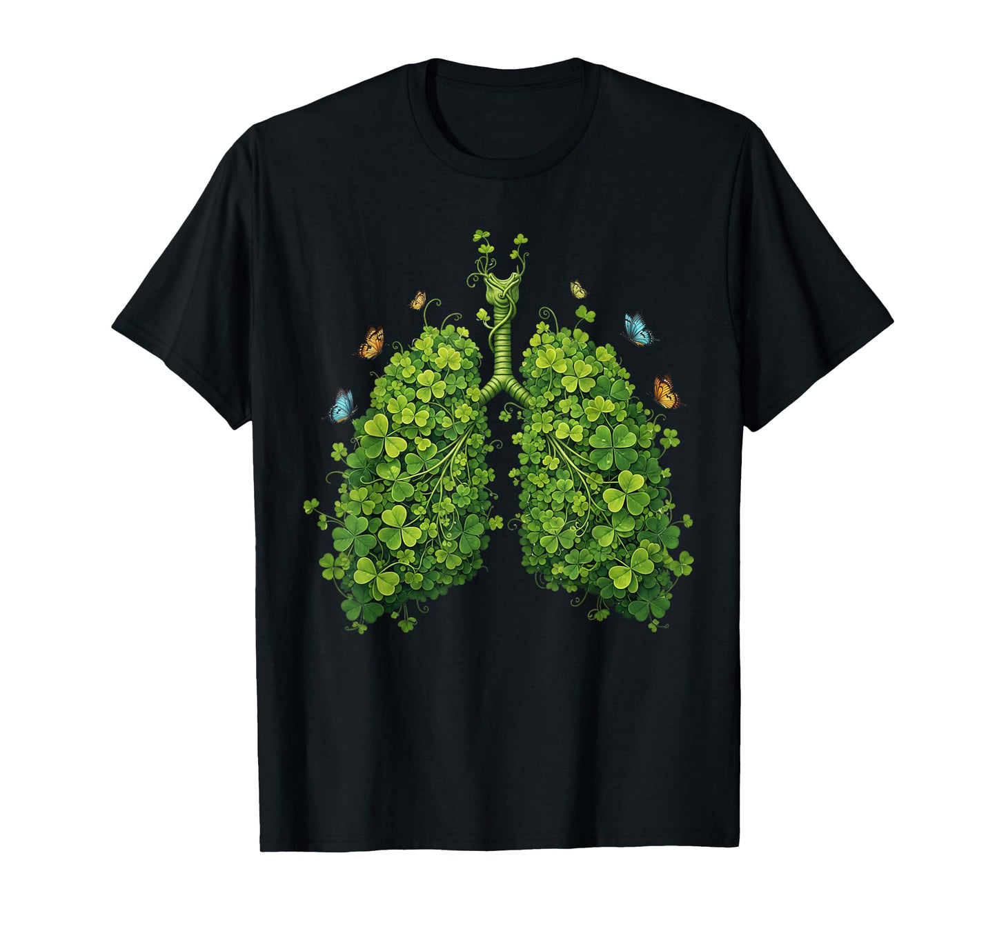 Respiratory Therapist Lungs Shamrock Funny St Patricks Day T-Shirt