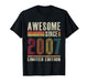 Vintage Awesome Since 2007 18 Years Old 18th Birthday T-Shirt