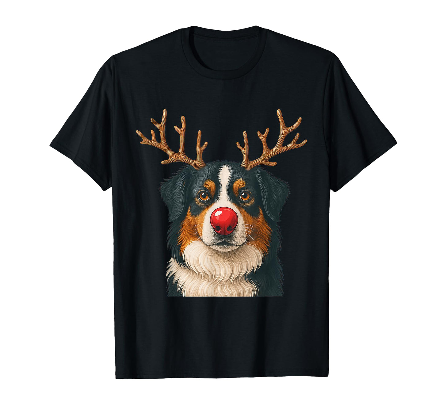 Reindeer Australian Shepherd Christmas Aussie Dog Mom Pajama T-Shirt