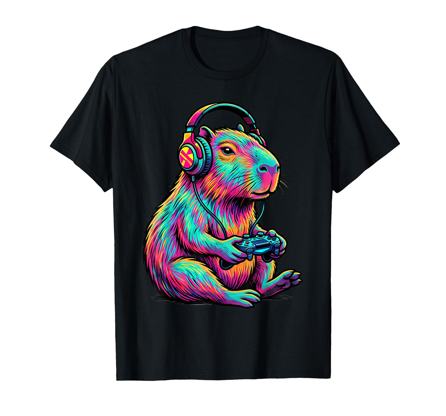 Capybara Video Games Gamer Funny Gaming Graphic Kids T-Shirt