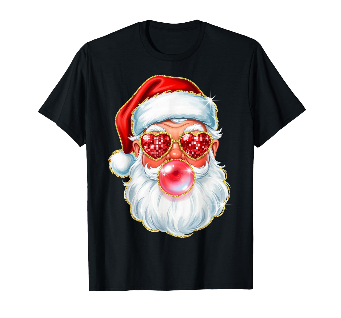 Cute Santa Bubble Gum for Women Teen Little Girls Christmas T-Shirt