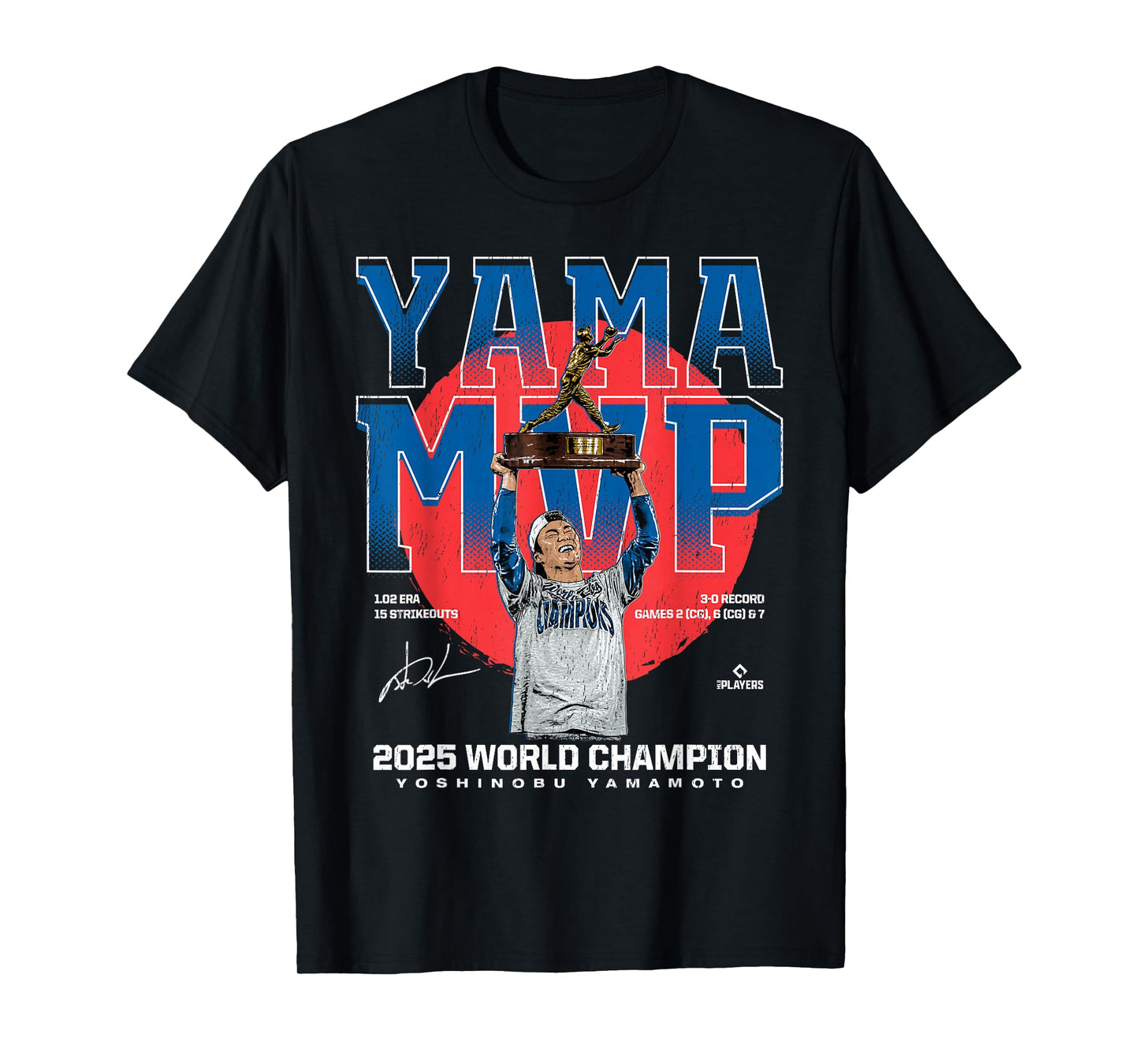 Yoshinobu Yamamoto 2025 Los Angeles MVP World Champion MLBPA T-Shirt