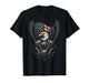 Patriotic Bald Eagle V Twin Engine American Flag Biker T-Shirt