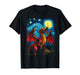 Starry Night Dragon Fantasy Art Van Gogh Mythical Dragon T-Shirt