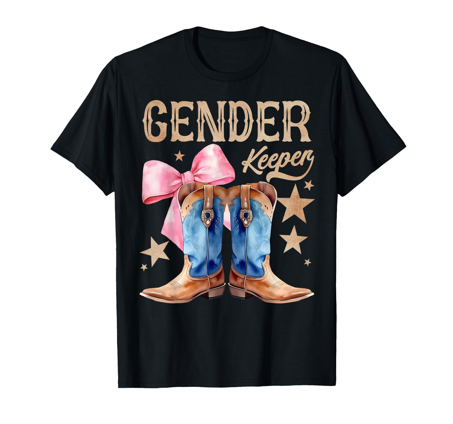 Boots Or Bows Keeper of The Gender Reveal Family Matching T-Shirt