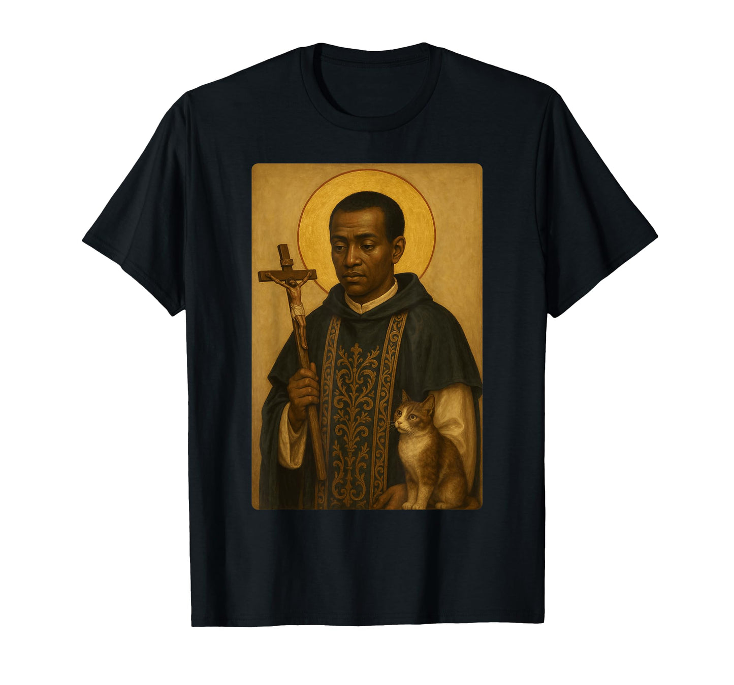 Holy Catholic Icon of St. Martin de Porres T-Shirt
