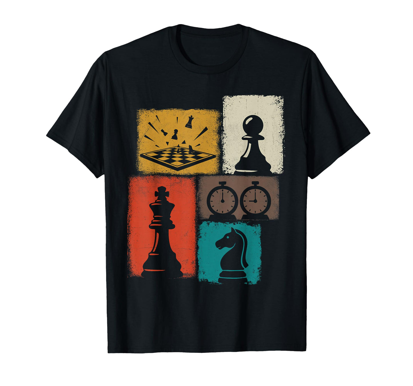 Chess Vintage Collage Player Grandmaster Board Gamer T-Shirt