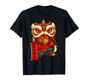 Lion Dance Year of The Horse Chinese New Year 2026 Boy Kid T-Shirt