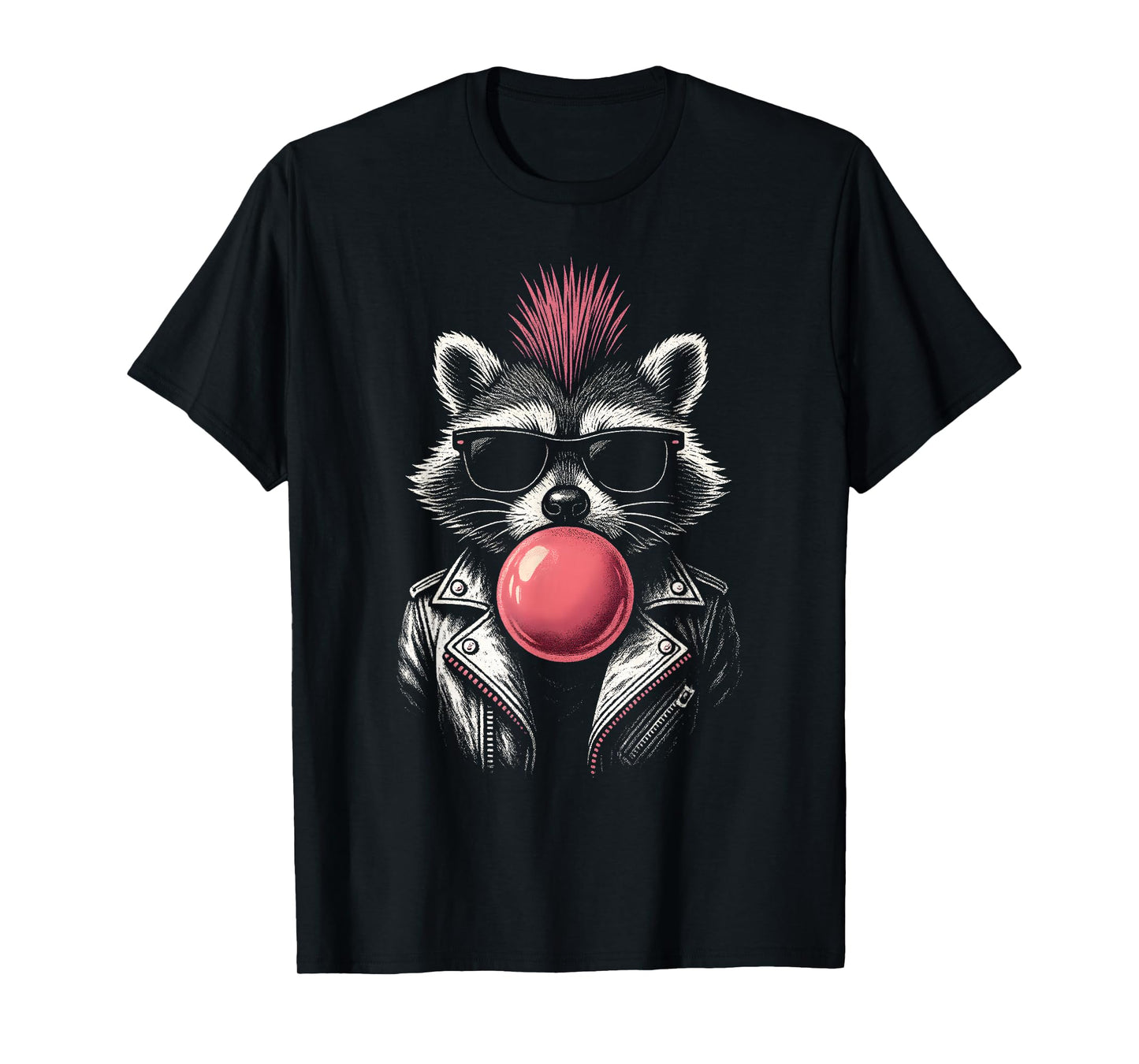 Raccoon Rock Music Men Women Kids Funny Raccoon T-Shirt