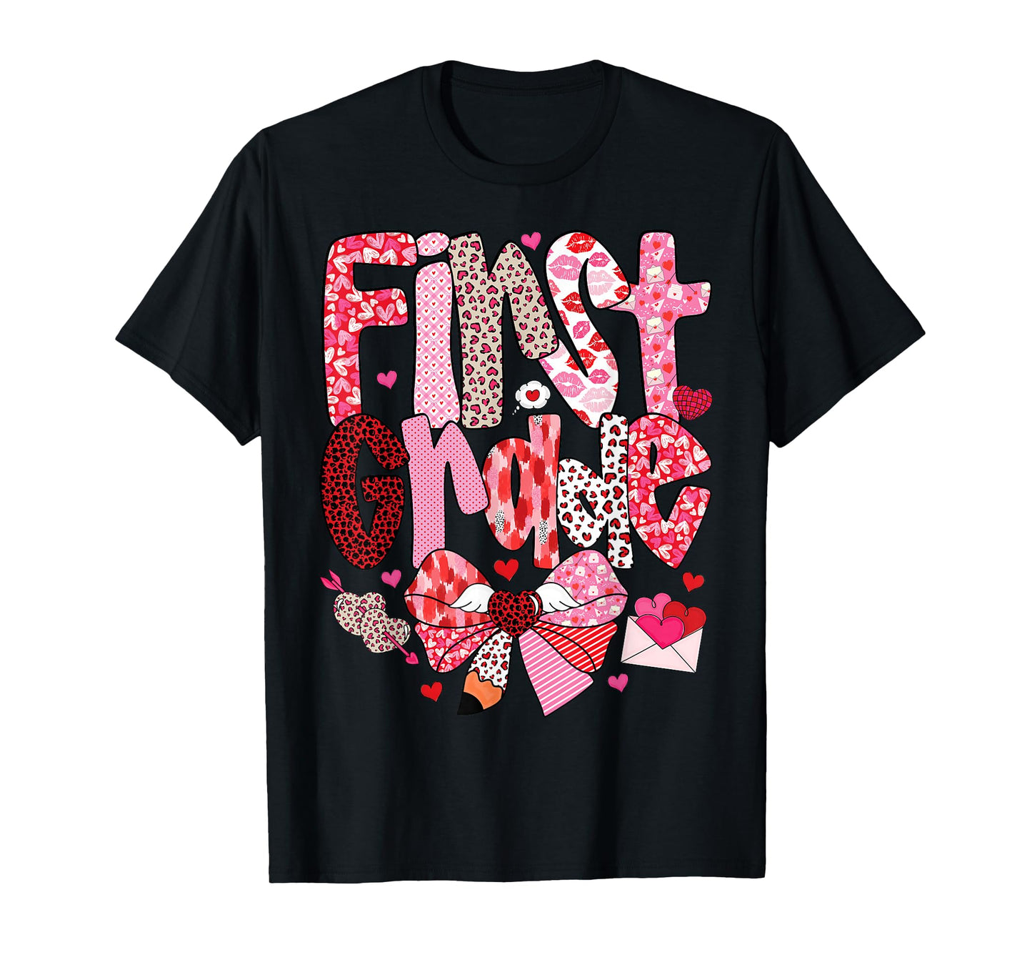 First Grade Teacher Valentine Design for Classroom Fun T-Shirt
