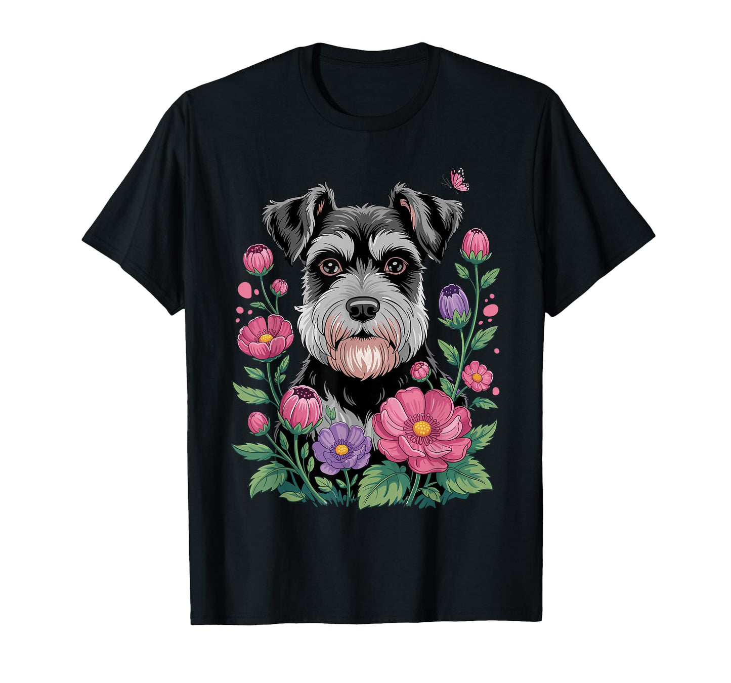 Funny Schnauzer Art for Women Girl Mom Schnauzer Dog Lover T-Shirt