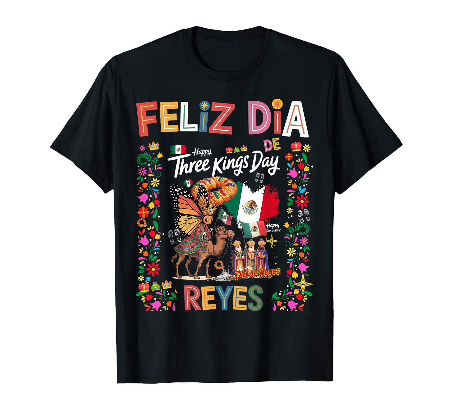 Three Kings Day Mexico Idea for Women Mexican Rosca De Reyes T-Shirt