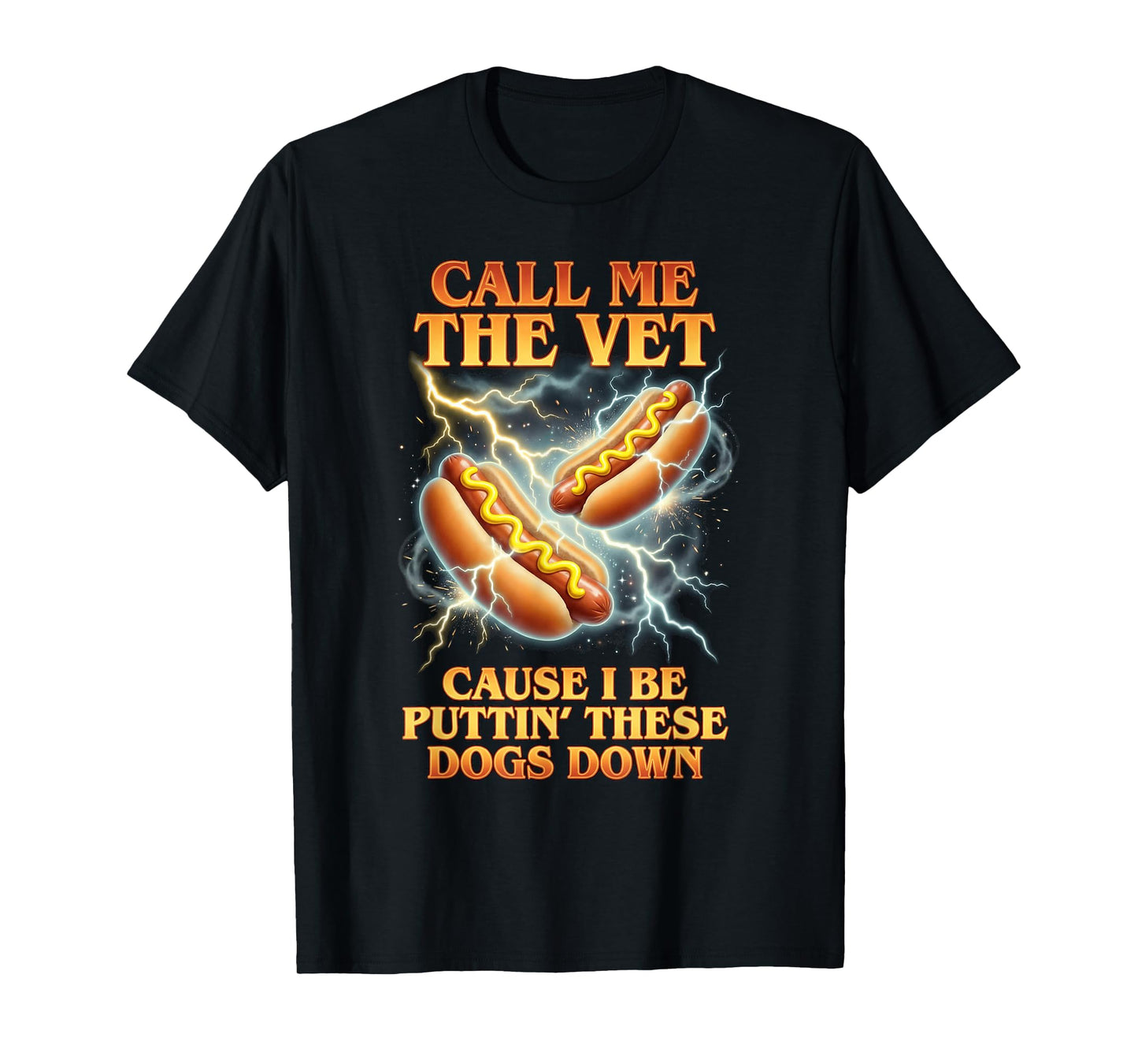 Dogs Down Hot Dog Eater T-Shirt