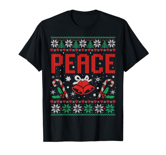 Peace I Come in Peace Couple Matching Christmas Ugly Sweater T-Shirt