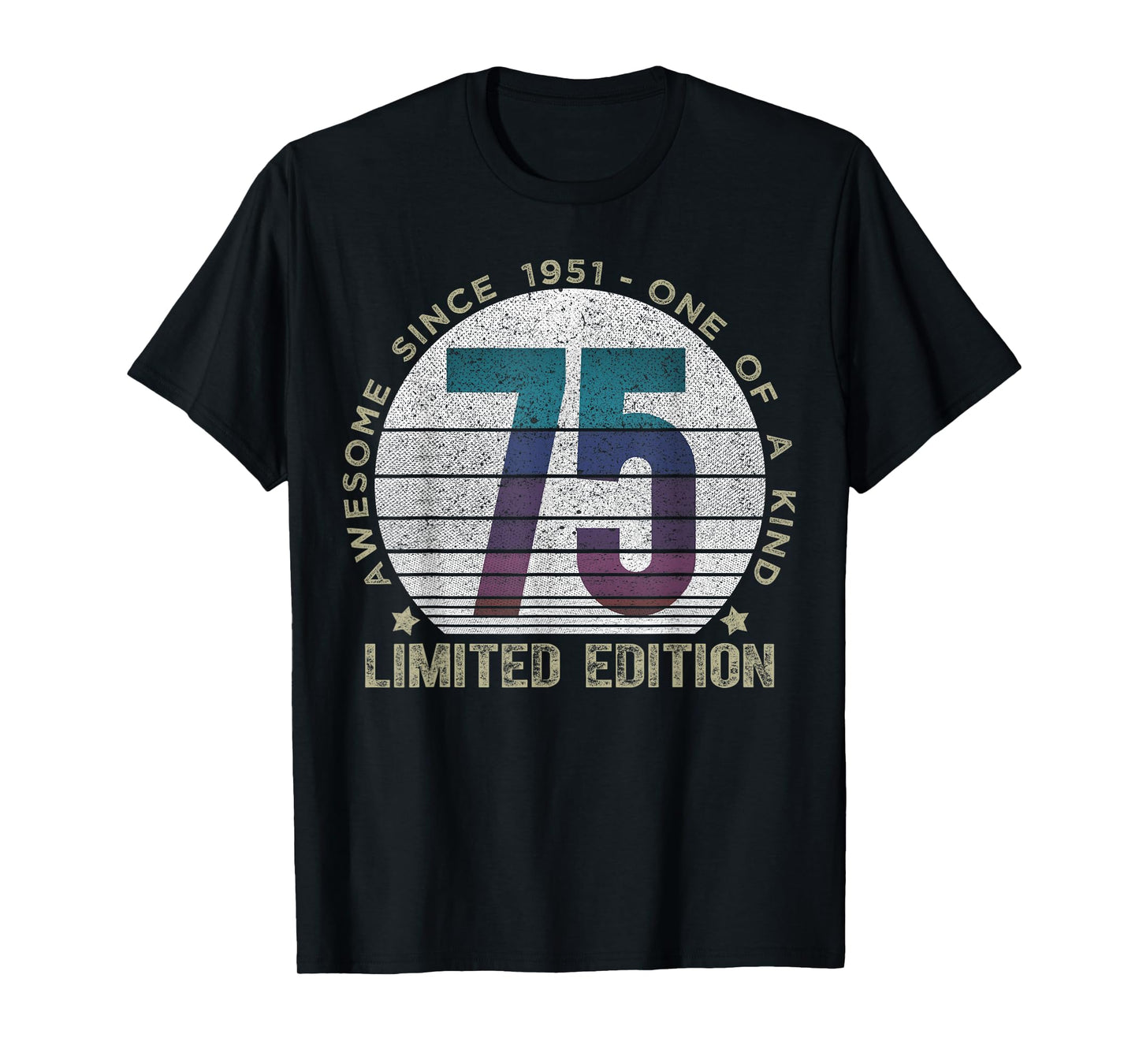 75 Year Old Gifts Vintage 1951 Limited Edition 75th Birthday T-Shirt