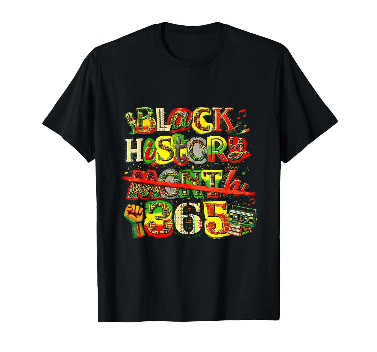 Black History Month 365 Retro Cultural Pride T-Shirt