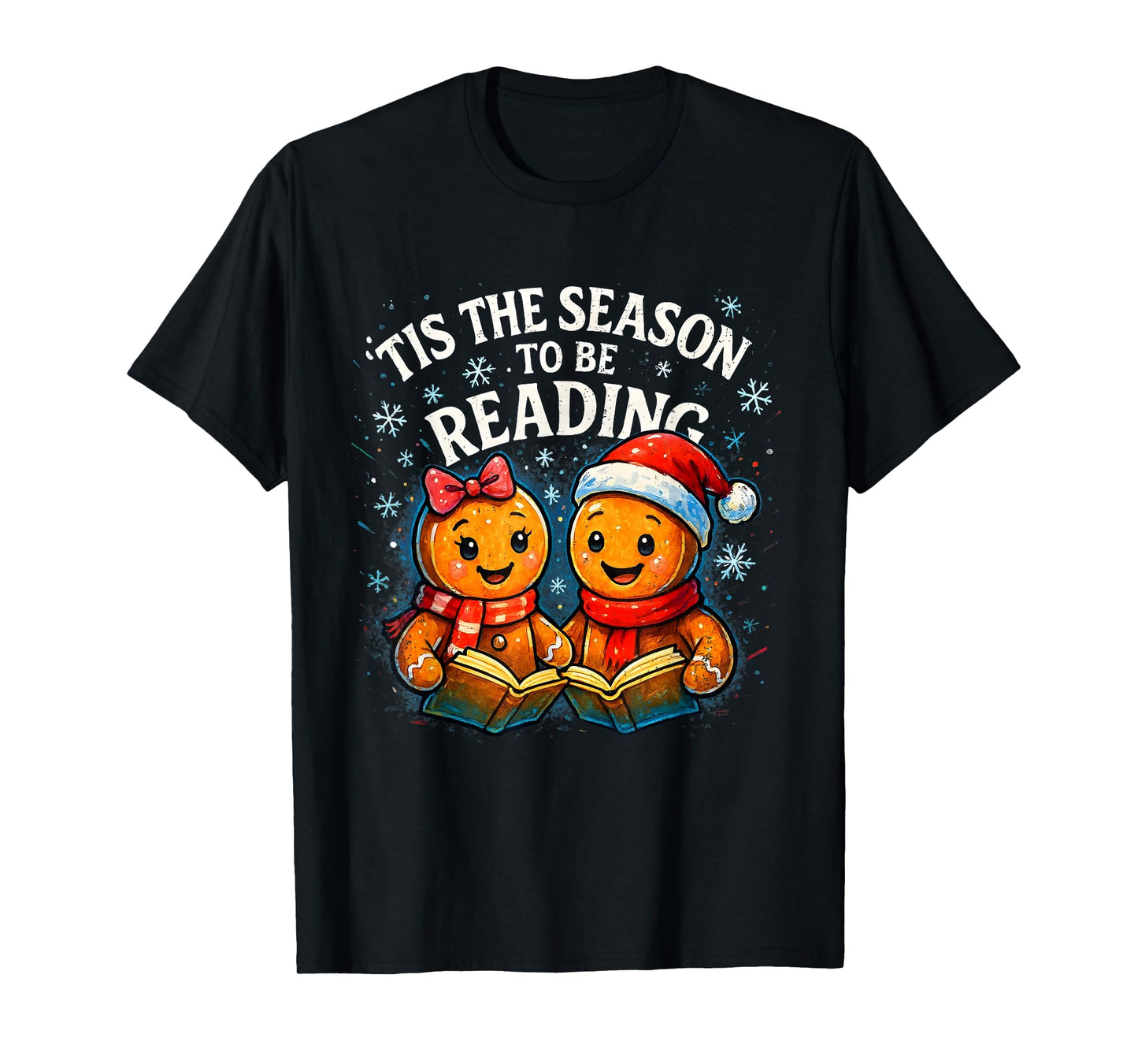 ’Tis The Season to Be Reading Book Lover Design T-Shirt