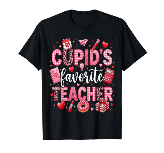 Cupid's Favorite Teacher Valentines Teach T-Shirt